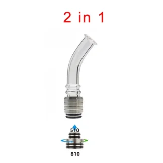 2-in-1 Drip Tip Glass 510&810 1pc