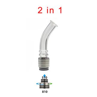 2 in 1 glass drip tip